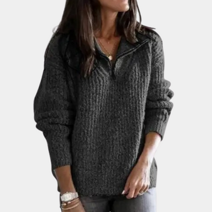 Adrianna - Chic Comfort Half Zip Sweater for Women