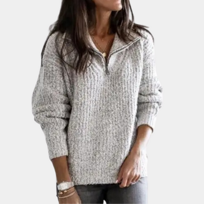 Adrianna - Chic Comfort Half Zip Sweater for Women