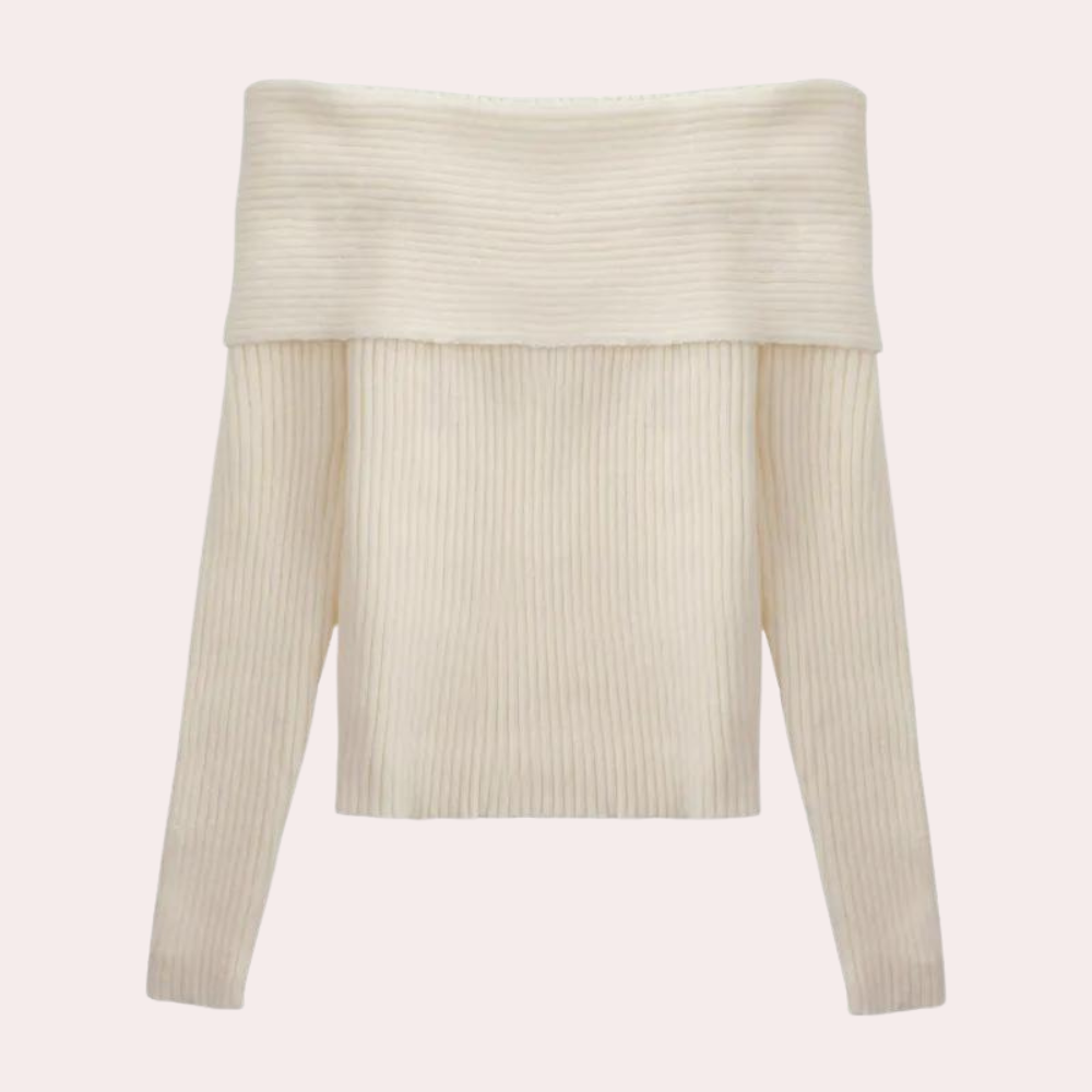 Leorina - Chic Knitted Off-Shoulder Women's Sweater 