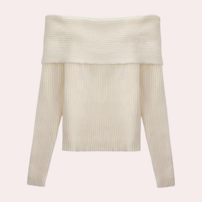 Leorina - Chic Knitted Off-Shoulder Women's Sweater 