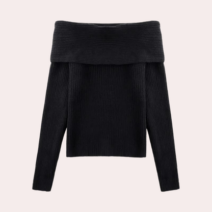 Leorina - Chic Knitted Off-Shoulder Women's Sweater 