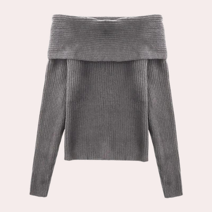 Leorina - Chic Knitted Off-Shoulder Women's Sweater 