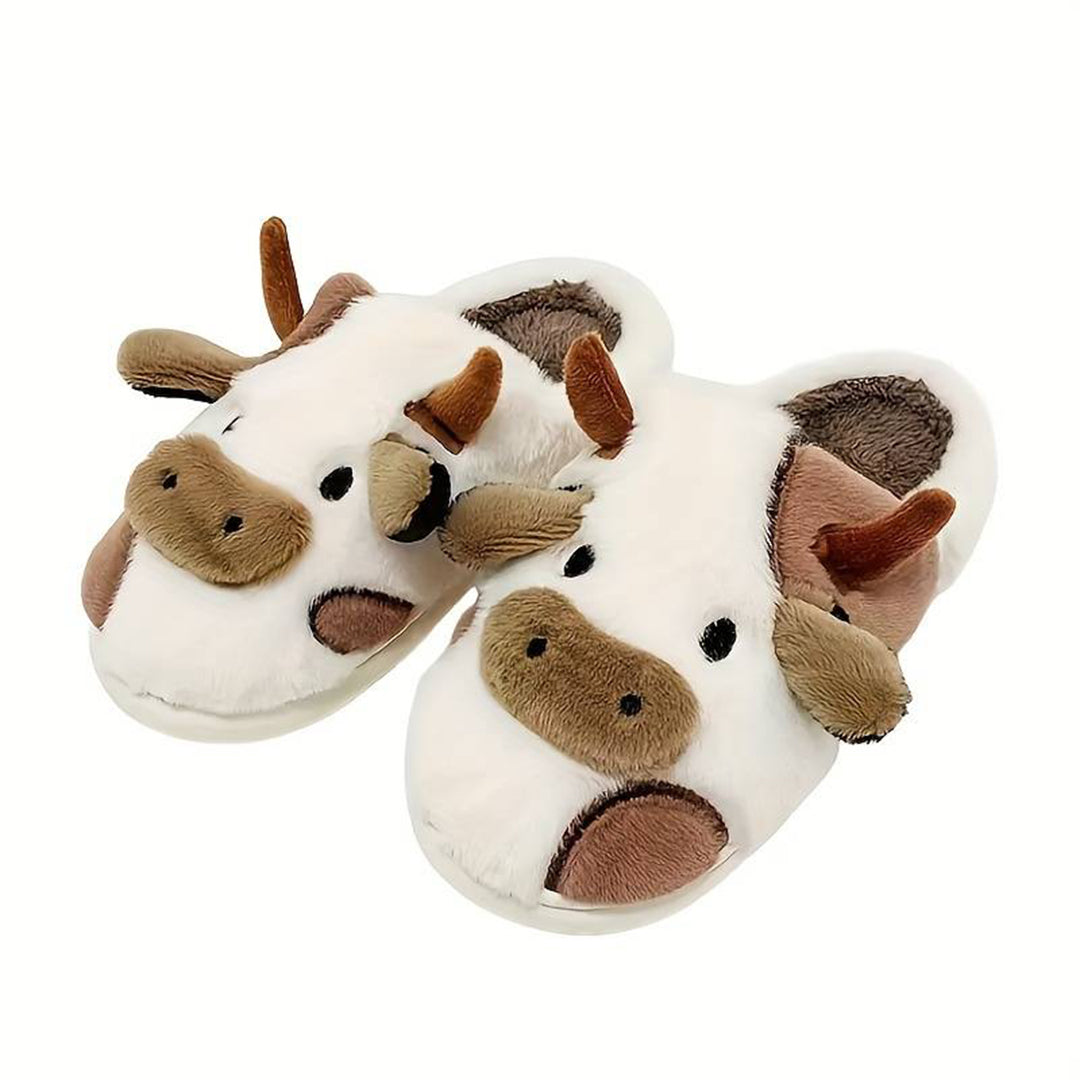 NICOLE - Warm cow slippers