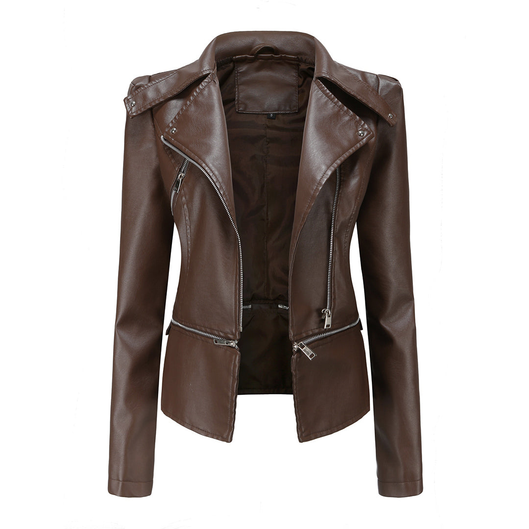 ALOJZIJA - Stylish leather jacket