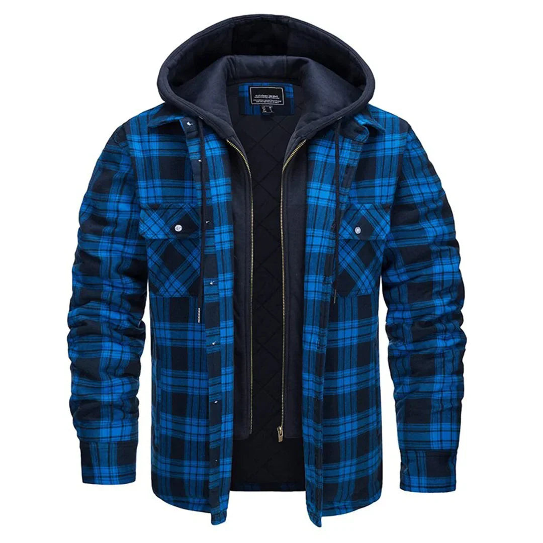 FLORIAN - Men's Checked Hooded Jacket