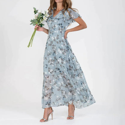 GABRIELLE - Long floral dress for women 