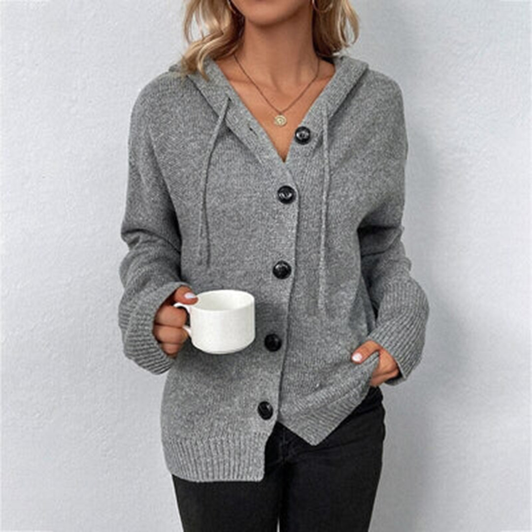 FILIPPA - Comfortable hooded cardigan