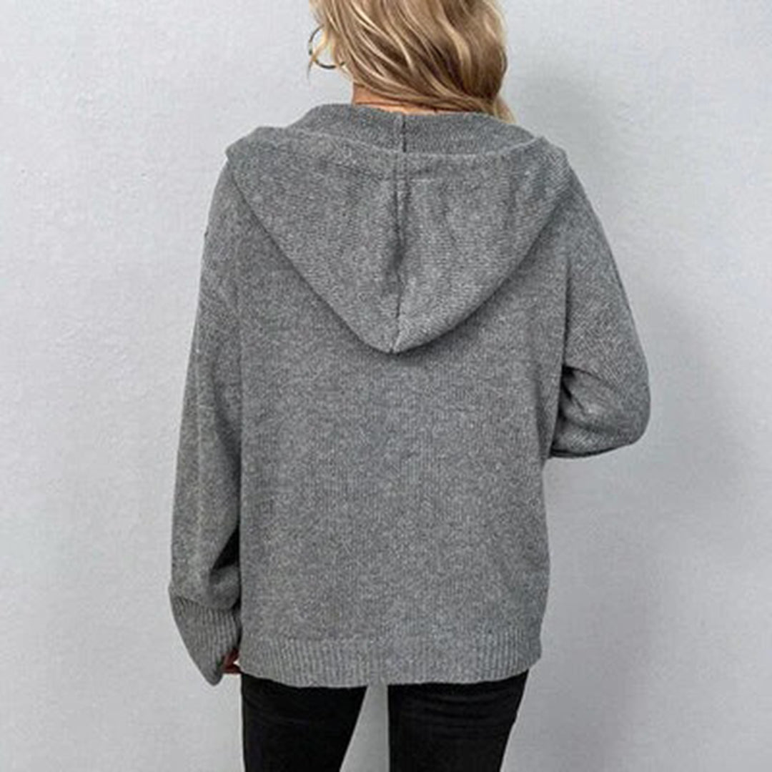 FILIPPA - Comfortable hooded cardigan