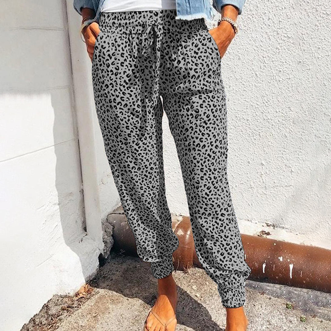 FIONA - Leopard Print Trousers