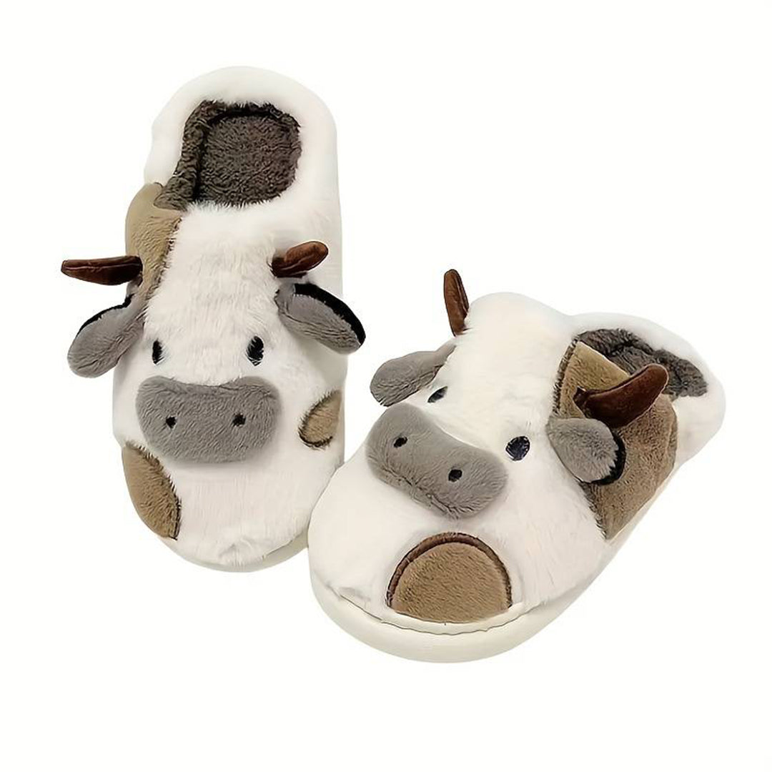 NICOLE - Warm cow slippers