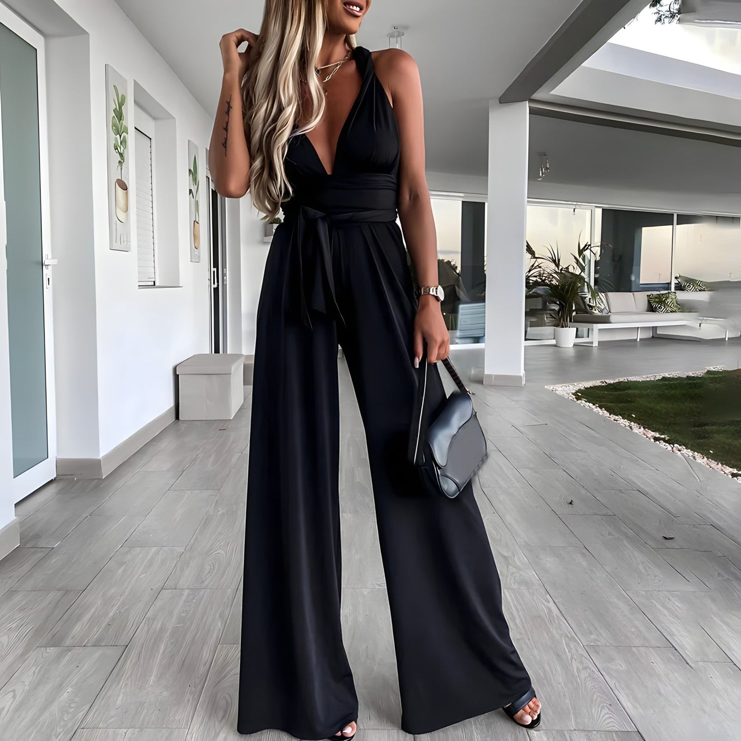 Blake - Zomerse jumpsuit met wijde broekspijpen