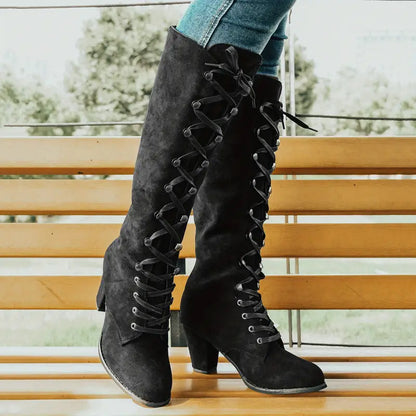 LEONA - Women's boots with thick heel