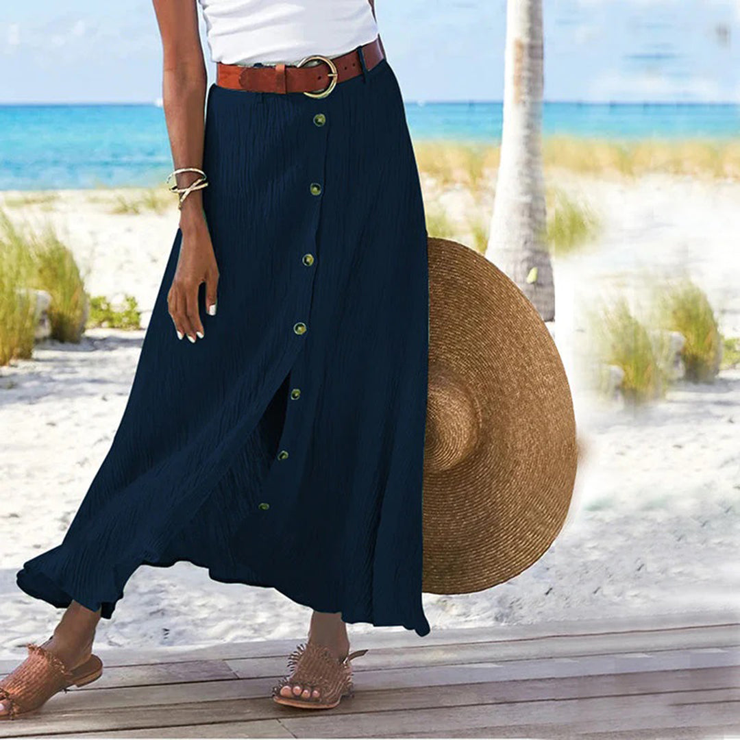 LEXIE - Button Front Maxi Skirt 