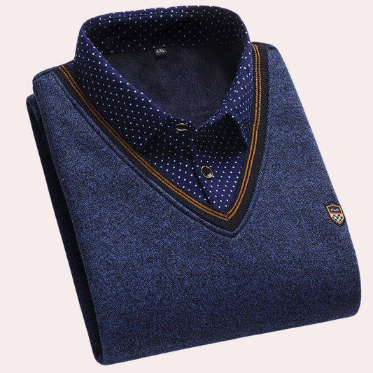 Norbert - Men's Shirt Collar Sweater