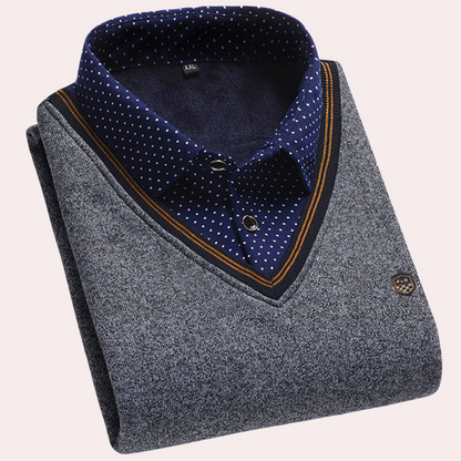 Norbert - Men's Shirt Collar Sweater