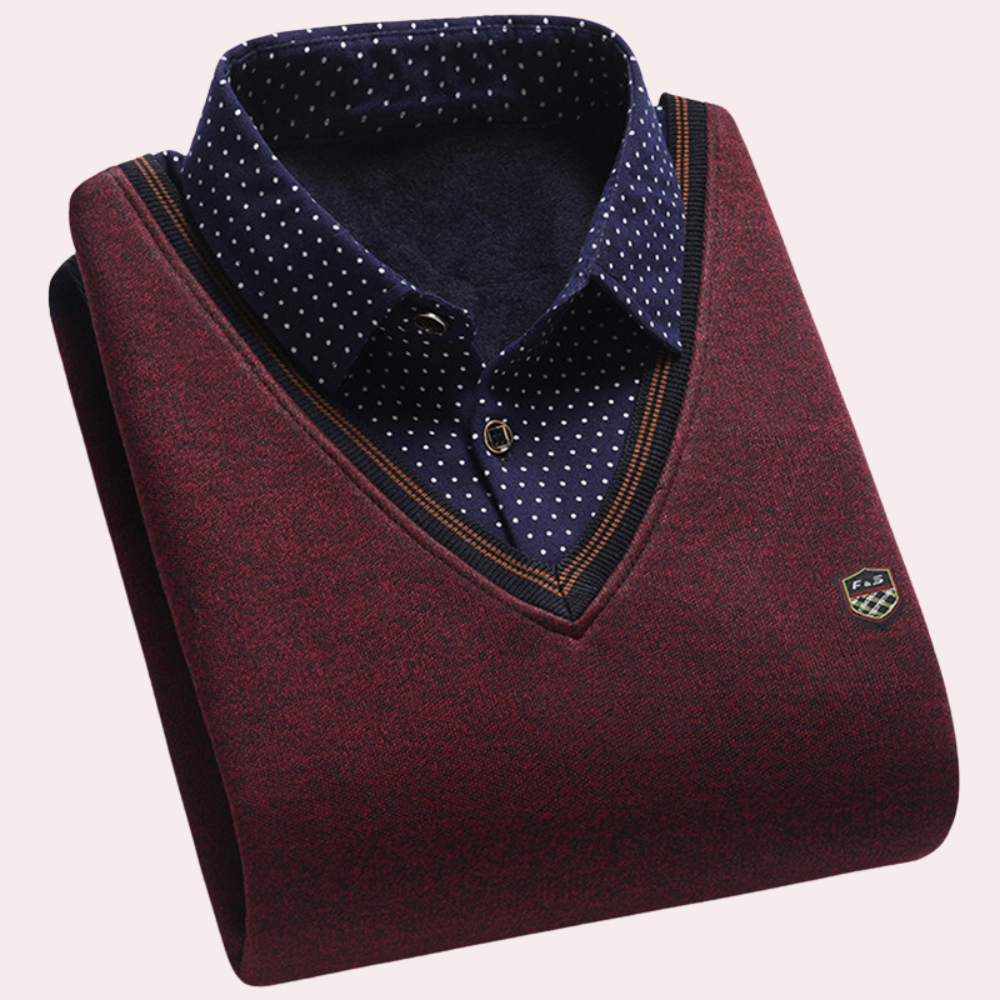 Norbert - Men's Shirt Collar Sweater