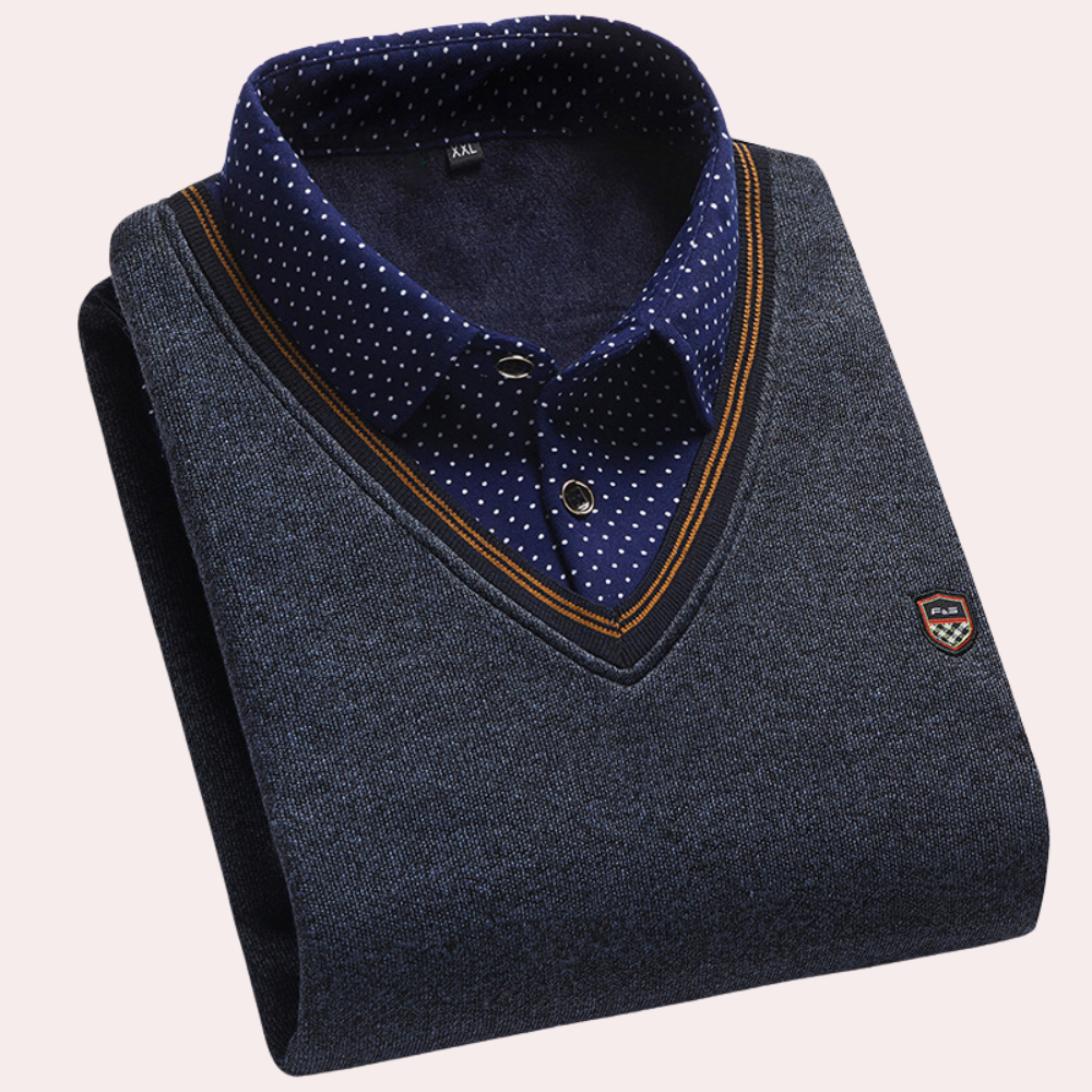 Norbert - Men's Shirt Collar Sweater