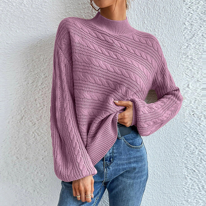 Angela | Relaxed solid color knitted sweater