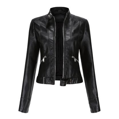 OXANA - Short leather jacket for women