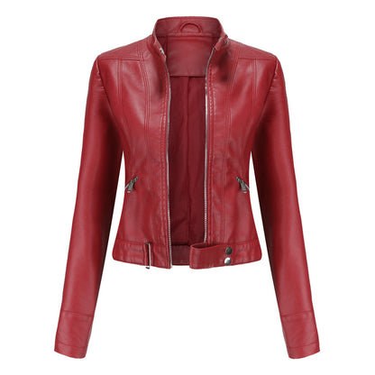 OXANA - Short leather jacket for women