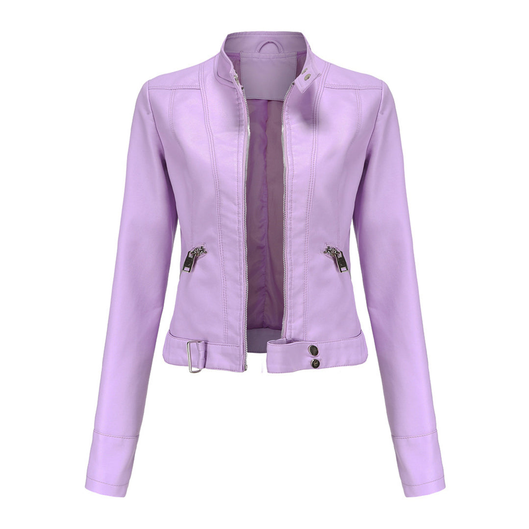 OXANA - Short leather jacket for women