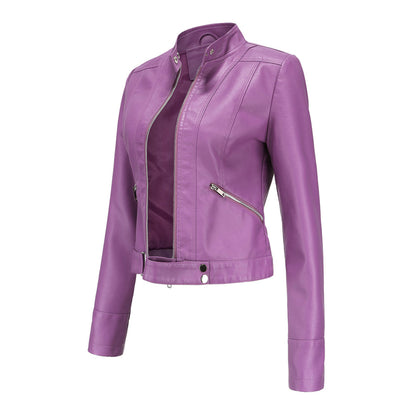 OXANA - Short leather jacket for women