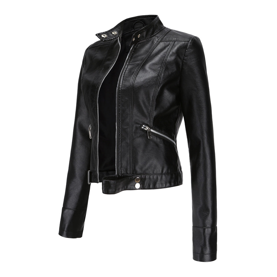 OXANA - Short leather jacket for women