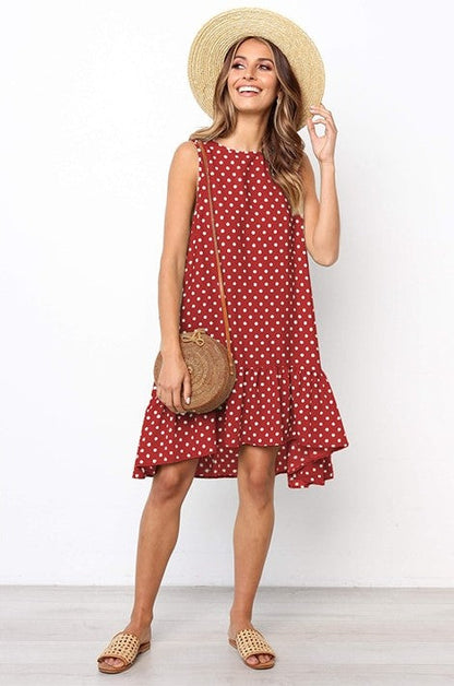 Natalia Jurk | Moeiteloos Stijlvol: Omarm comfort met onze Casual Polka Dot Dress