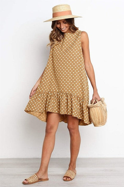 Natalia Jurk | Moeiteloos Stijlvol: Omarm comfort met onze Casual Polka Dot Dress