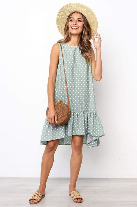 Natalia Dress | Effortlessly Stylish: Embrace comfort in our Casual Polka Dot Dress 