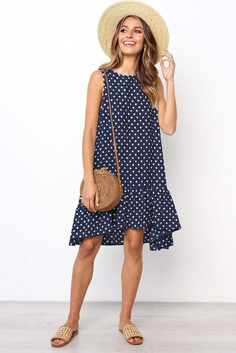 Natalia Dress | Effortlessly Stylish: Embrace comfort in our Casual Polka Dot Dress 