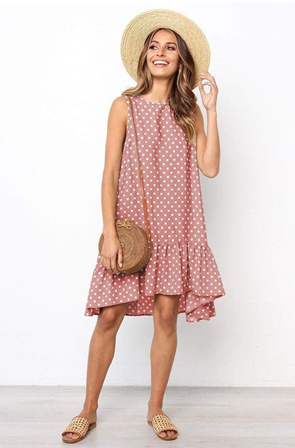 Natalia Dress | Effortlessly Stylish: Embrace comfort in our Casual Polka Dot Dress 