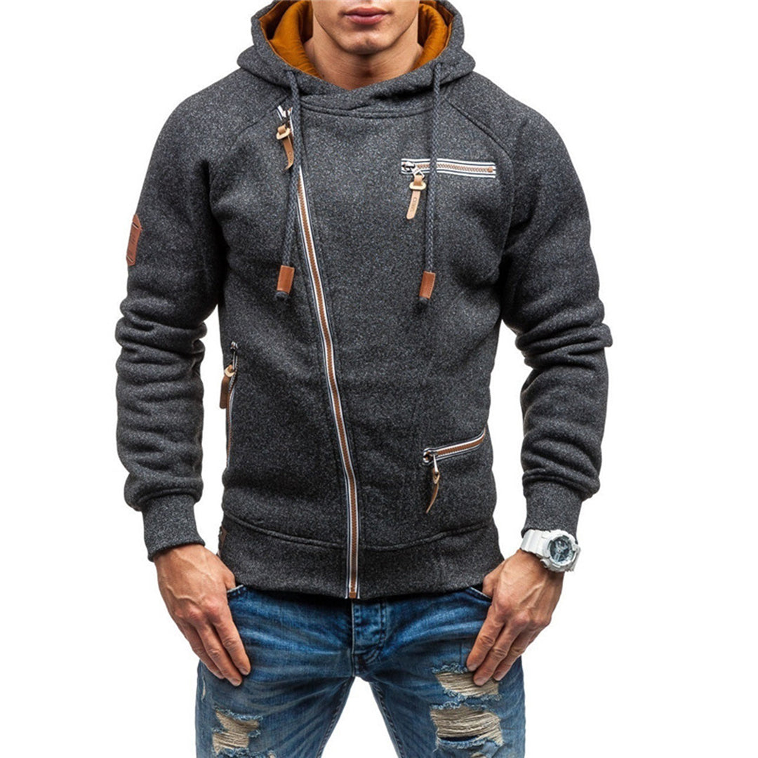 Paul - Fleece vest with hood for men