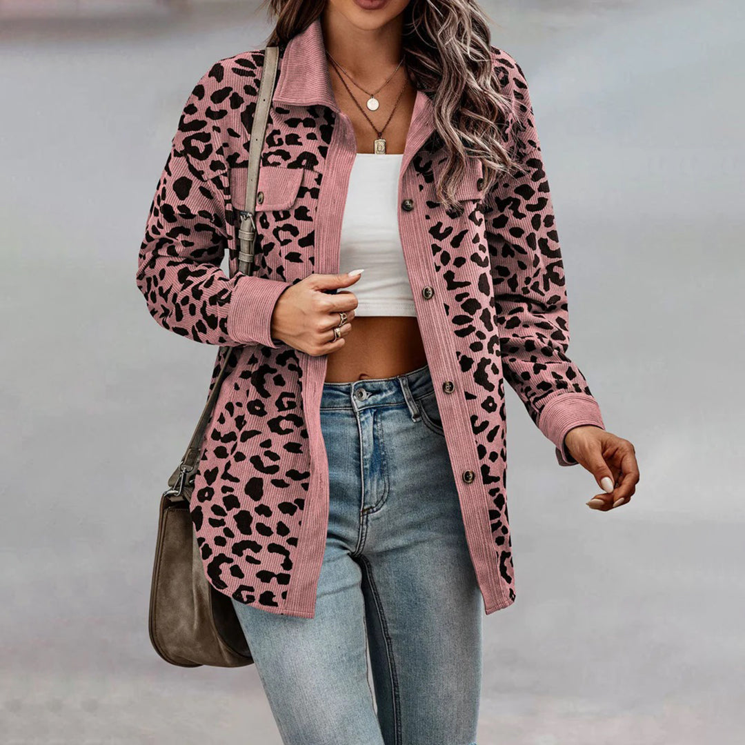 BAILEE - Trendy leopard print coat