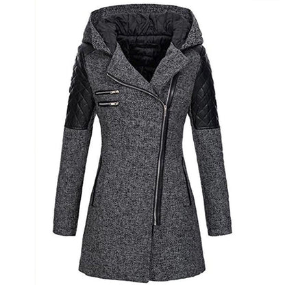 Riley - Long winter coat with hood for women 