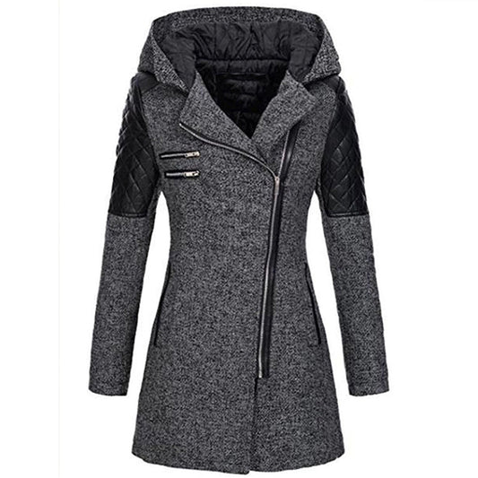 Riley - Long winter coat with hood for women 