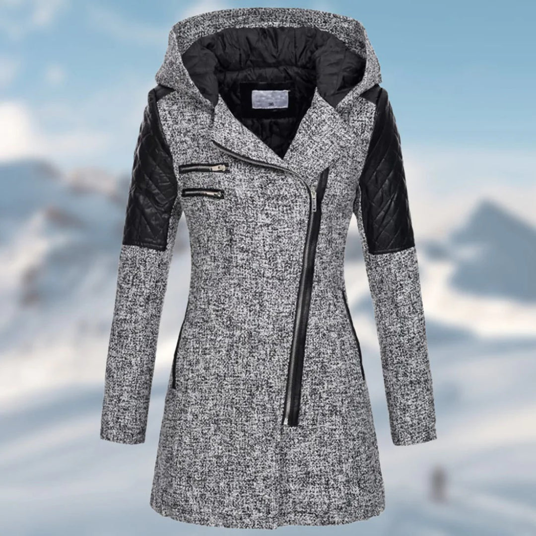 Riley - Long winter coat with hood for women 