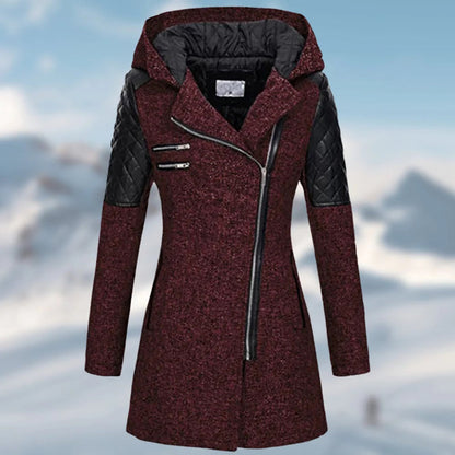 Riley - Long winter coat with hood for women 