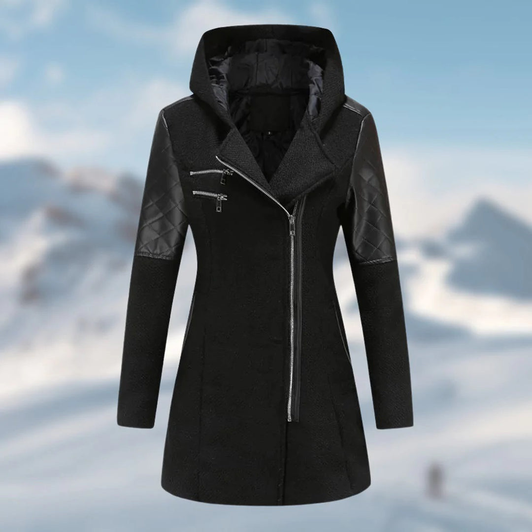 Riley - Long winter coat with hood for women 