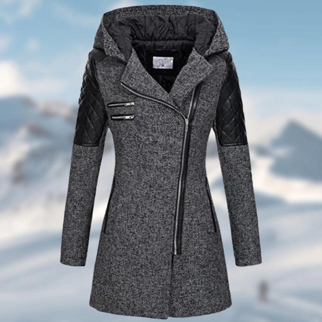 Riley - Long winter coat with hood for women 