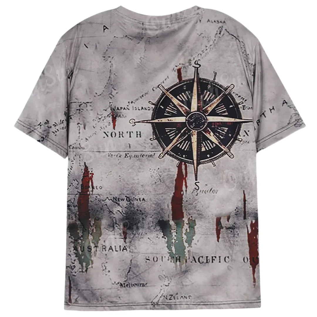 Casual Vintage Compass T-Shirt - Unisex 