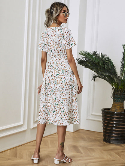 Farah | Elegant summer dress with floral print 