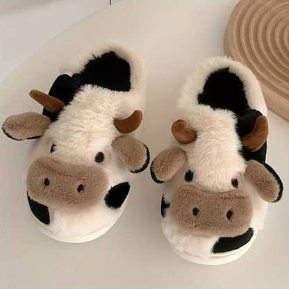 NICOLE - Warm cow slippers