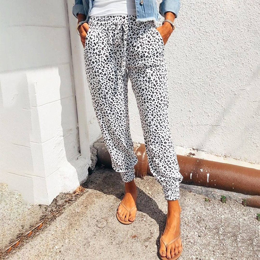 FIONA - Leopard Print Trousers