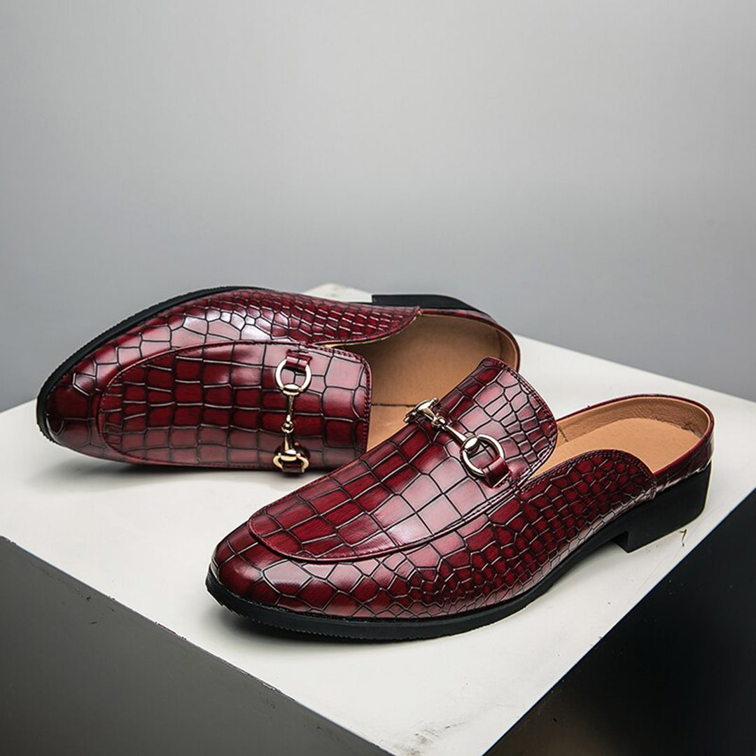 Pharell - Leather Open Heel Loafers