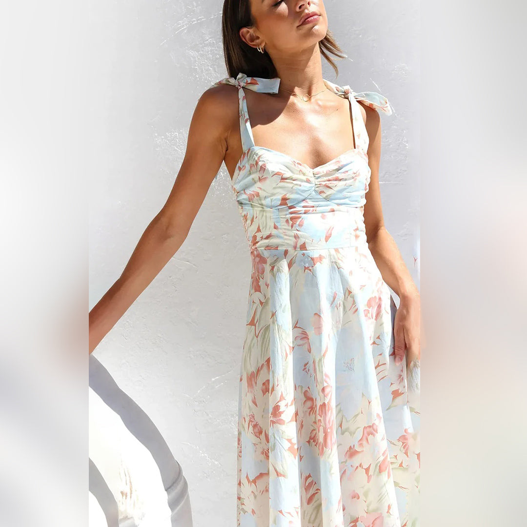 BRIA - Fashionable floral midi dress