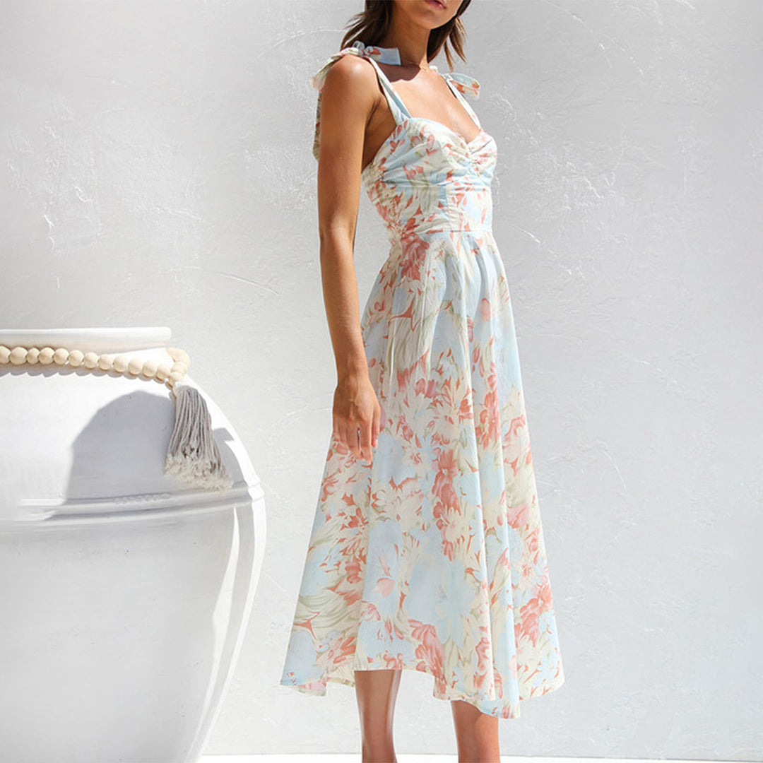 BRIA - Fashionable floral midi dress