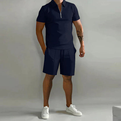 Lorenzo Two Piece Set | Luxury Polo and Shorts Summer Set for Men