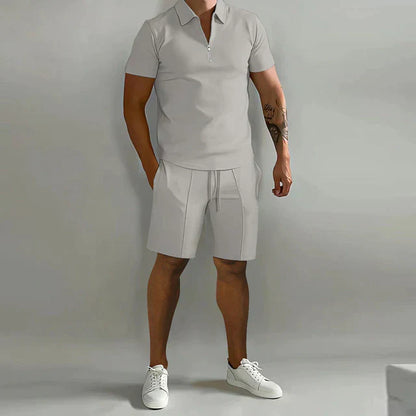 Lorenzo Two Piece Set | Luxury Polo and Shorts Summer Set for Men