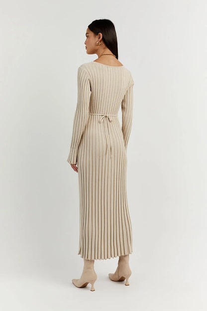 Serafina | V-neck midi dress [50% OFF] 